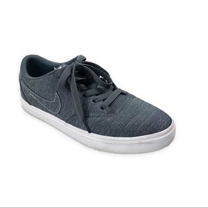 NIKE SB Check Solar Soft Canvas Sneaker | Grey White | Size 8